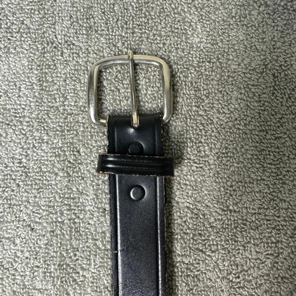 US Postal Approved Top Grain American Leather Work Belt Black Size 38 PE 2-2487